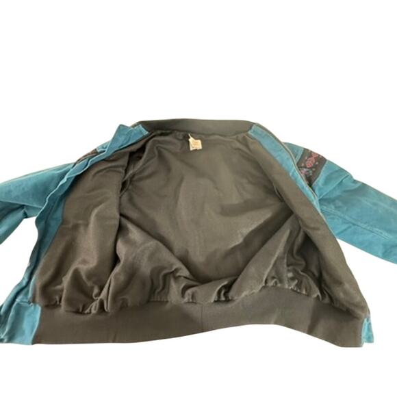 "CARHARTT" Vintage Thermal Lined Firm Duck JRO 455 Teal Blue AZTEC Jacket SZ L - Picture 4 of 16